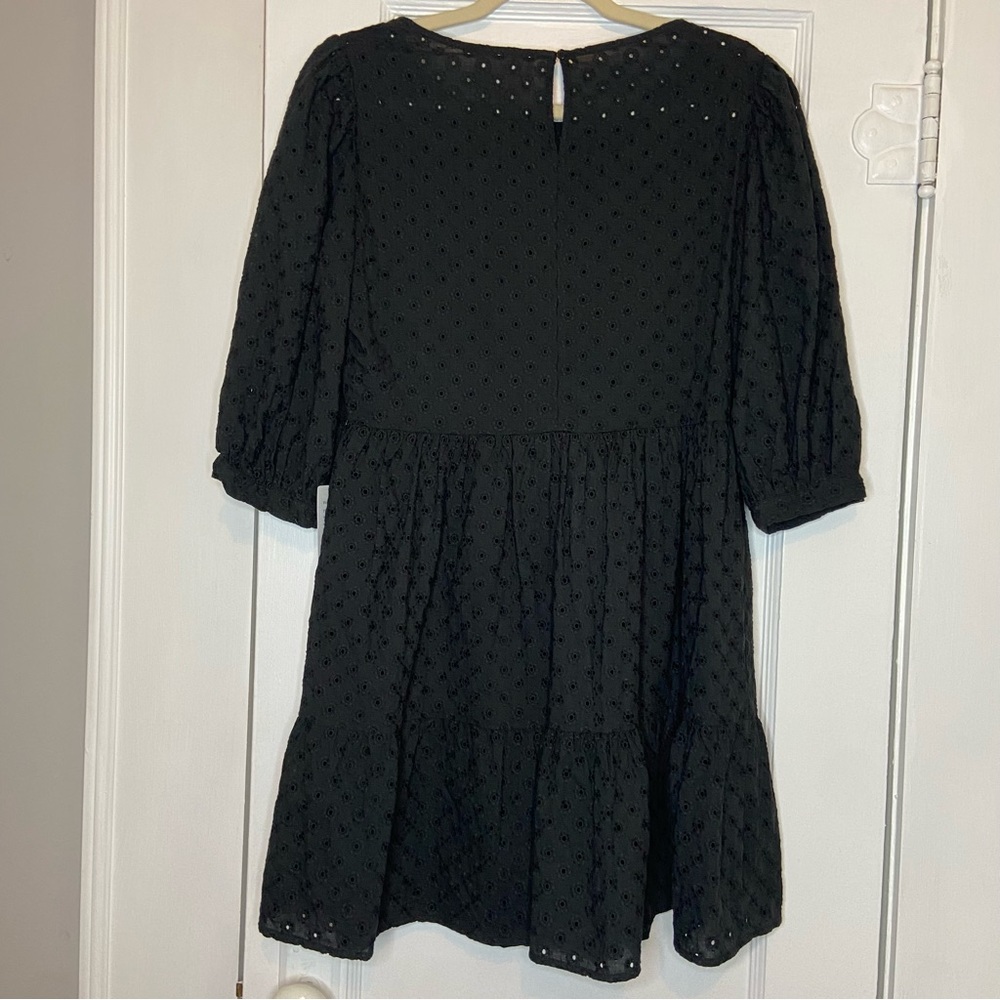 Wayf x BFF Boho Lauren Babydoll Eyelet Puff Sleeve Dress Size XS NEW - Picture 7 of 14